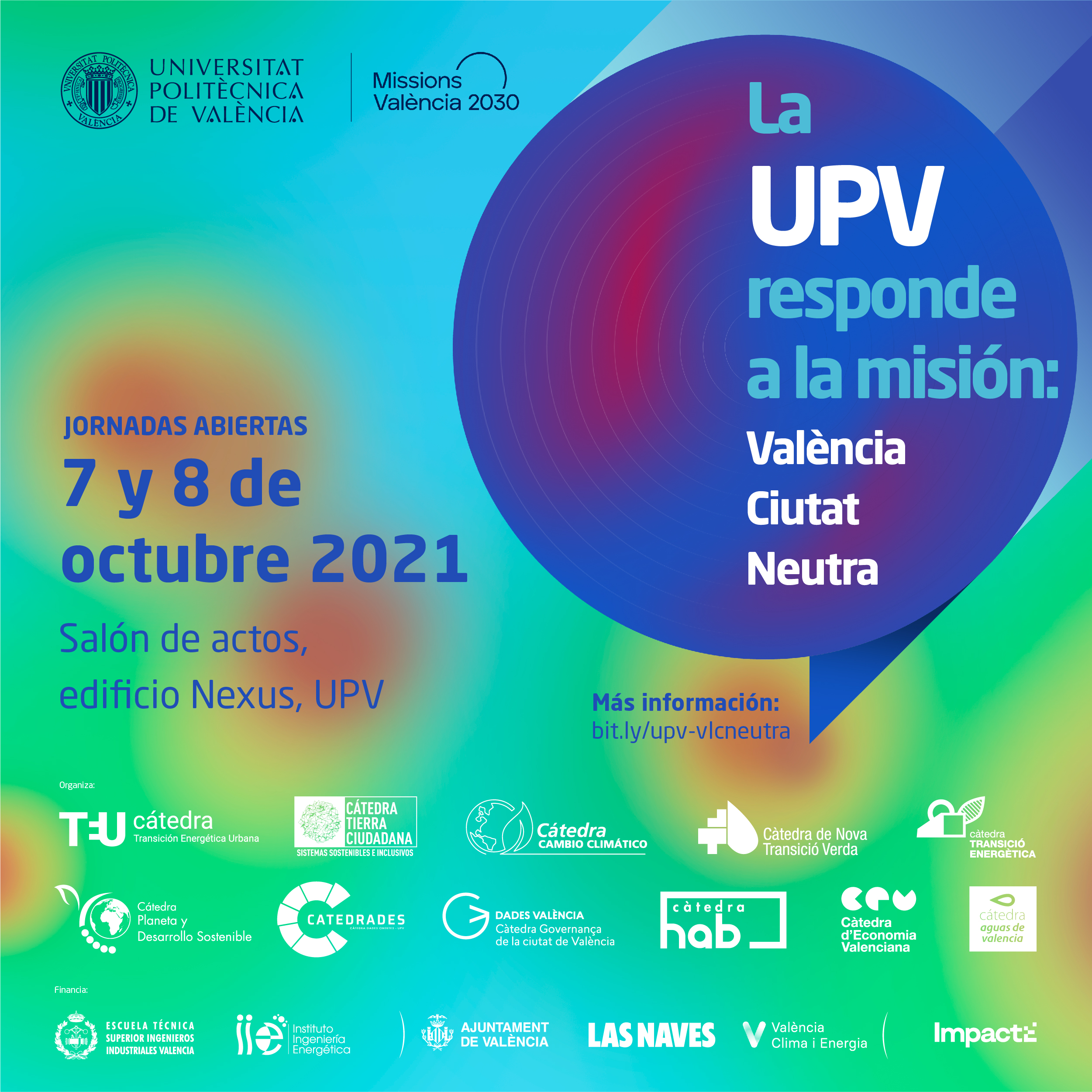 7-8 Octubre: Jornadas «La UPV responde a la misión València Ciutat Neutra»